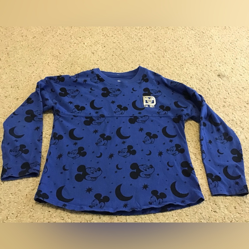 WALT DISNEY WORLD SPIRIT JERSEY SZ L GIRLS EUC RARE UNISEX OF DESIRED MICKEY